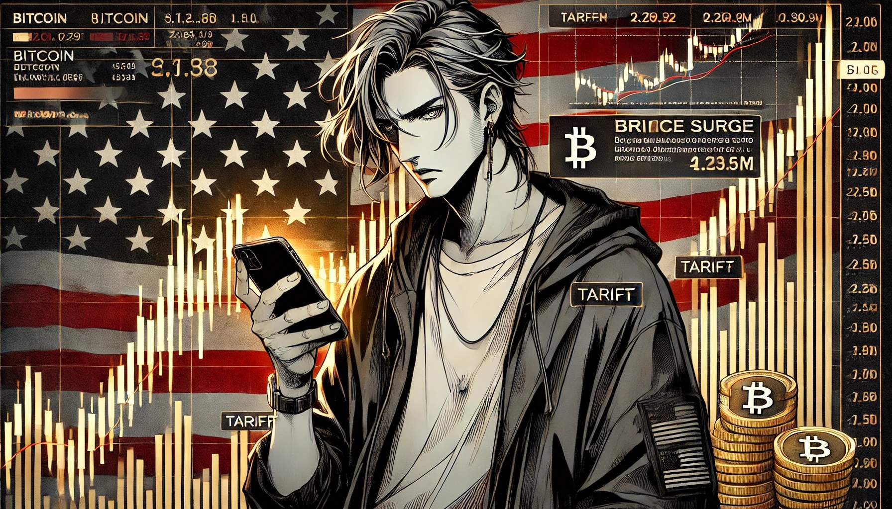 【速報】トランプ関税発表前夜、暗号資産市場に異変！BTC87,000ドル到達の裏で何が？
