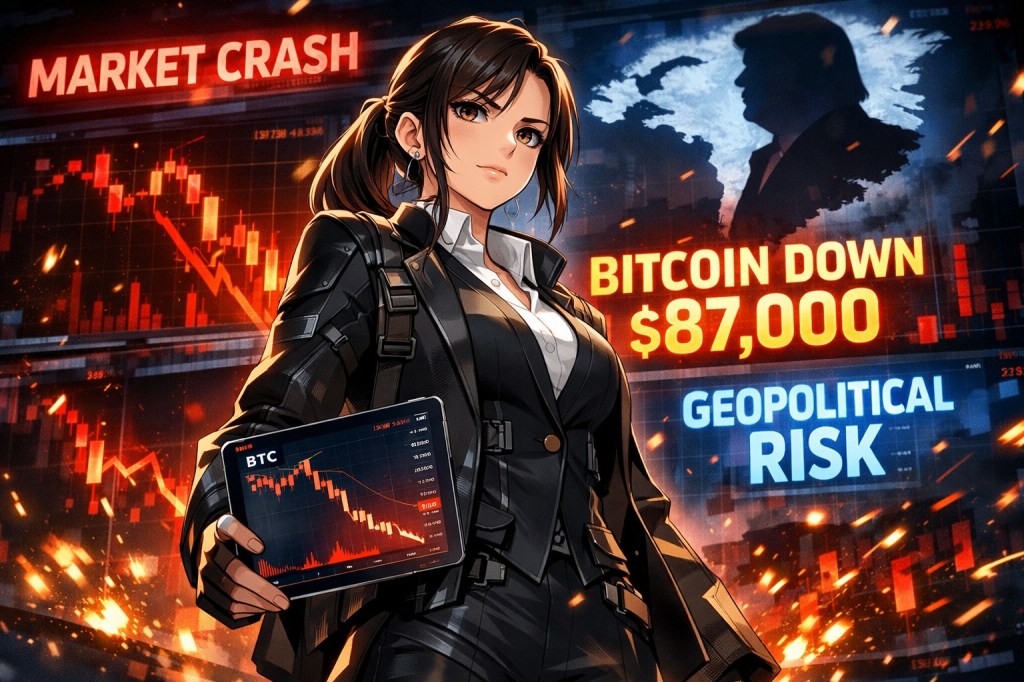 世界的リスクオフでビットコイン急落｜トランプ政権の影響と今後の展望